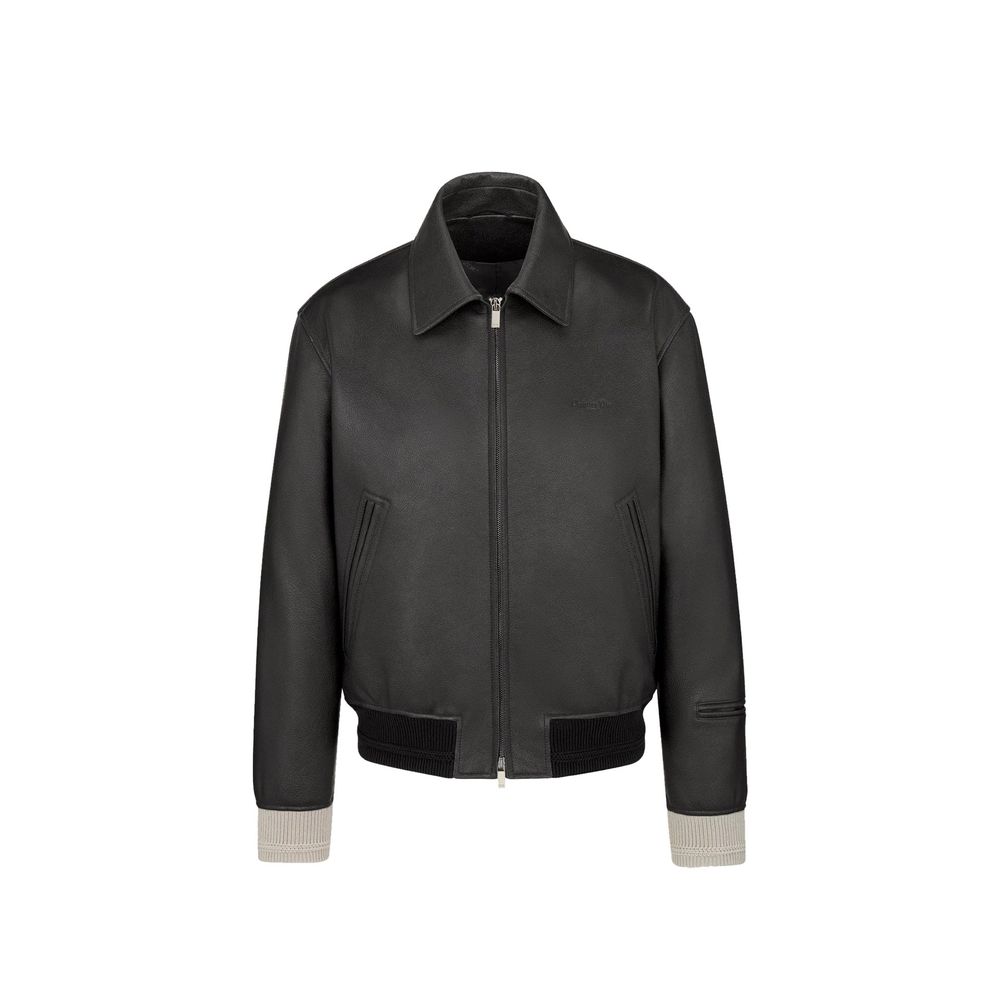 Dior Black Leather Men's Jacket