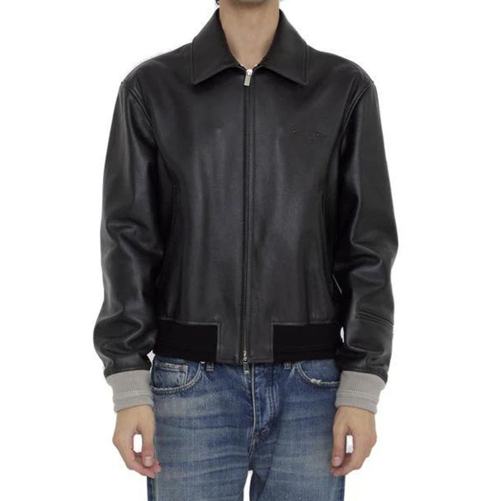 Dior Black Leather Men's Jacket