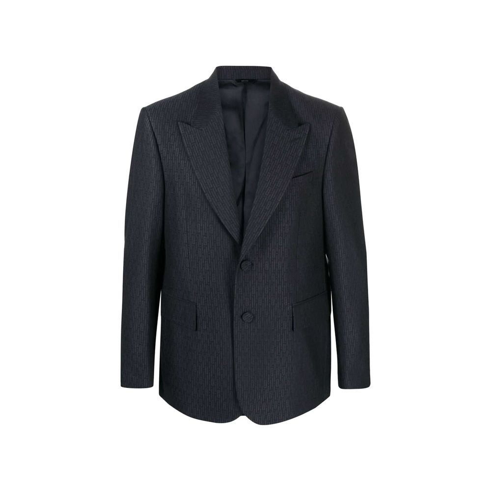 Fendi Blue Wool Men's Blazer