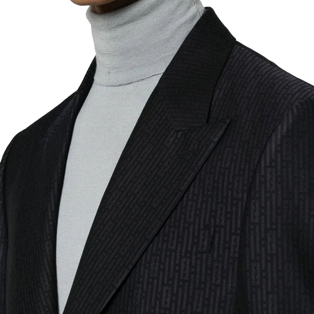 Fendi Blue Wool Men's Blazer