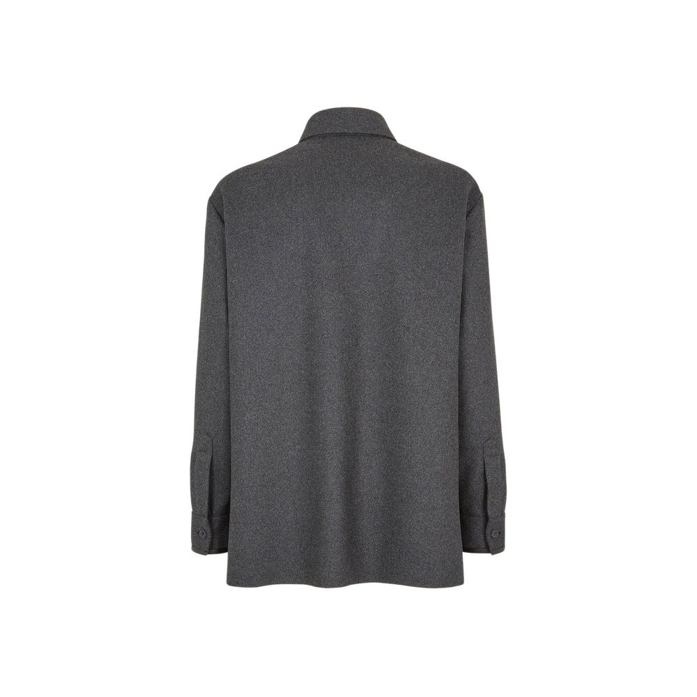 Fendi Gray Cashmere Men's Coat