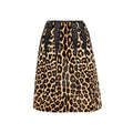 Bottega Veneta Brown Leather Midi Women's Skirt
