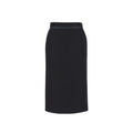 Fendi Black Virgin Wool Long Women's Skirt