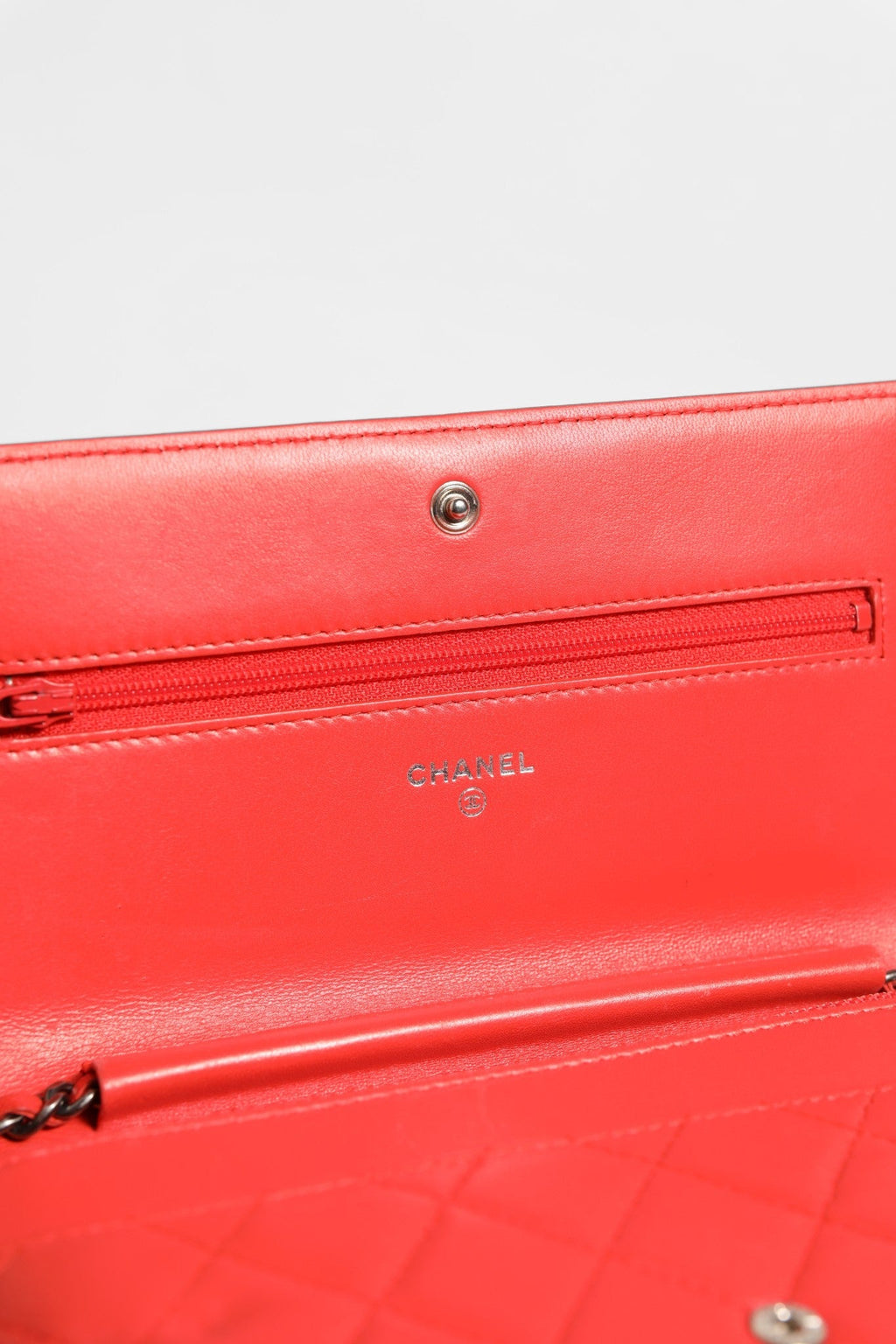 Chanel Chanel Boy Wallet on Chain Red Women's Lambskin