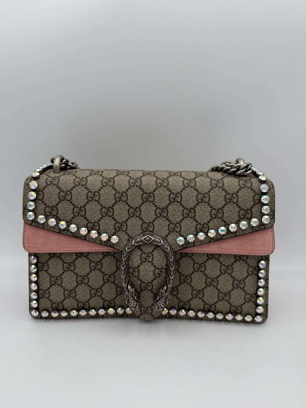 Gucci GUCCI DIONYSUS GG Supreme with Diamantes Women's Handbag (Pre-Owned)