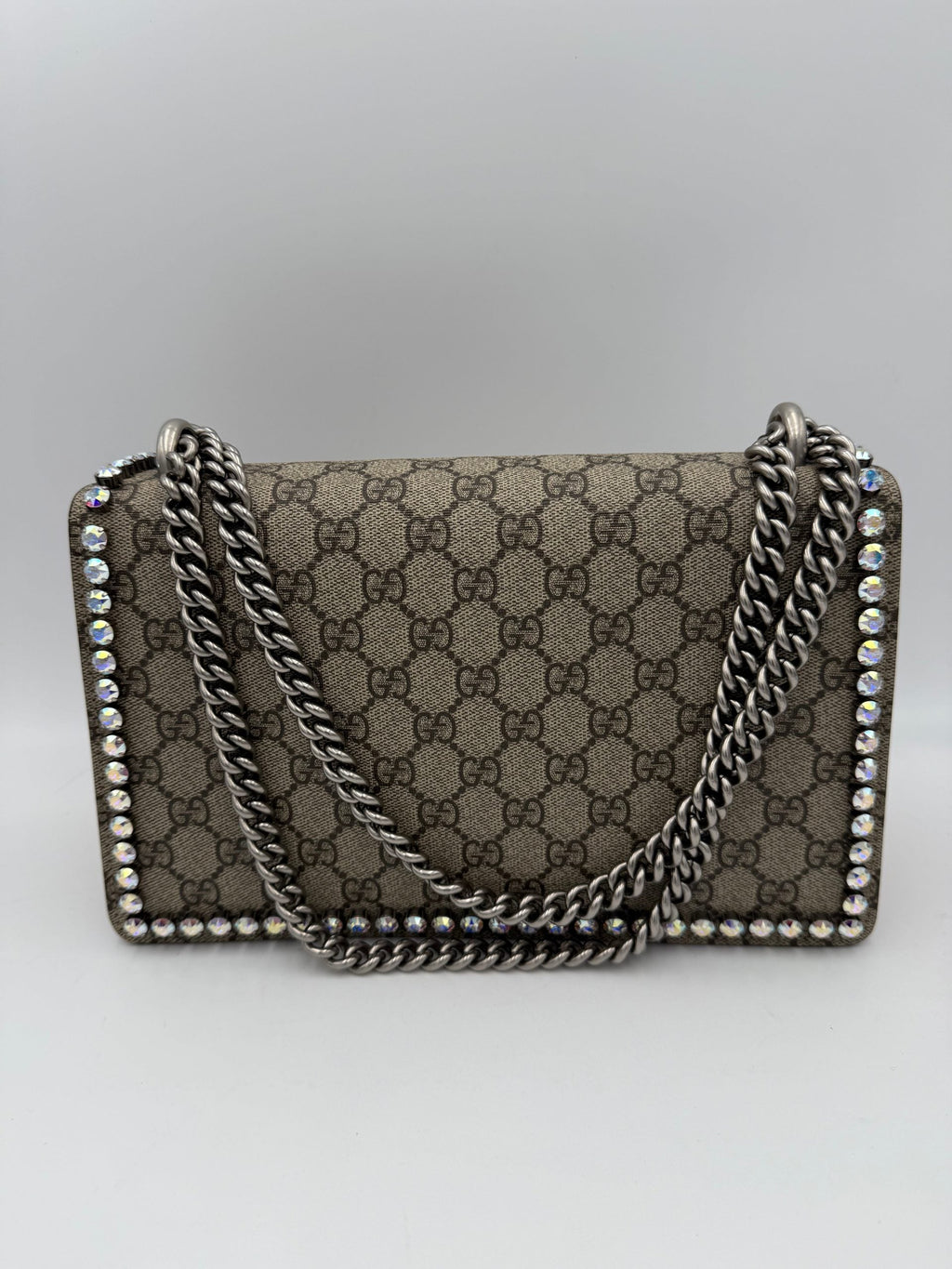 Gucci GUCCI DIONYSUS GG Supreme with Diamantes Women's Handbag (Pre-Owned)