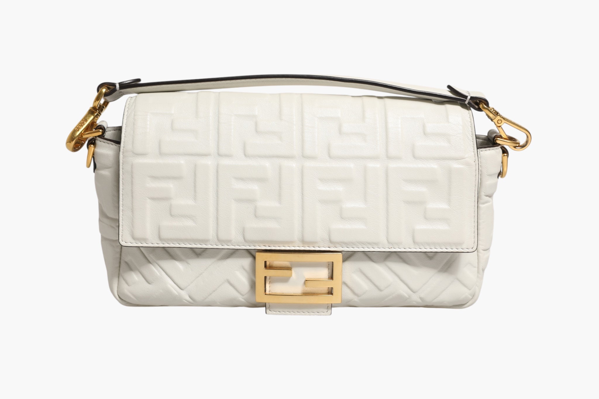 Fendi FF Embossed Women'suette Nappa Leather Women's Bag