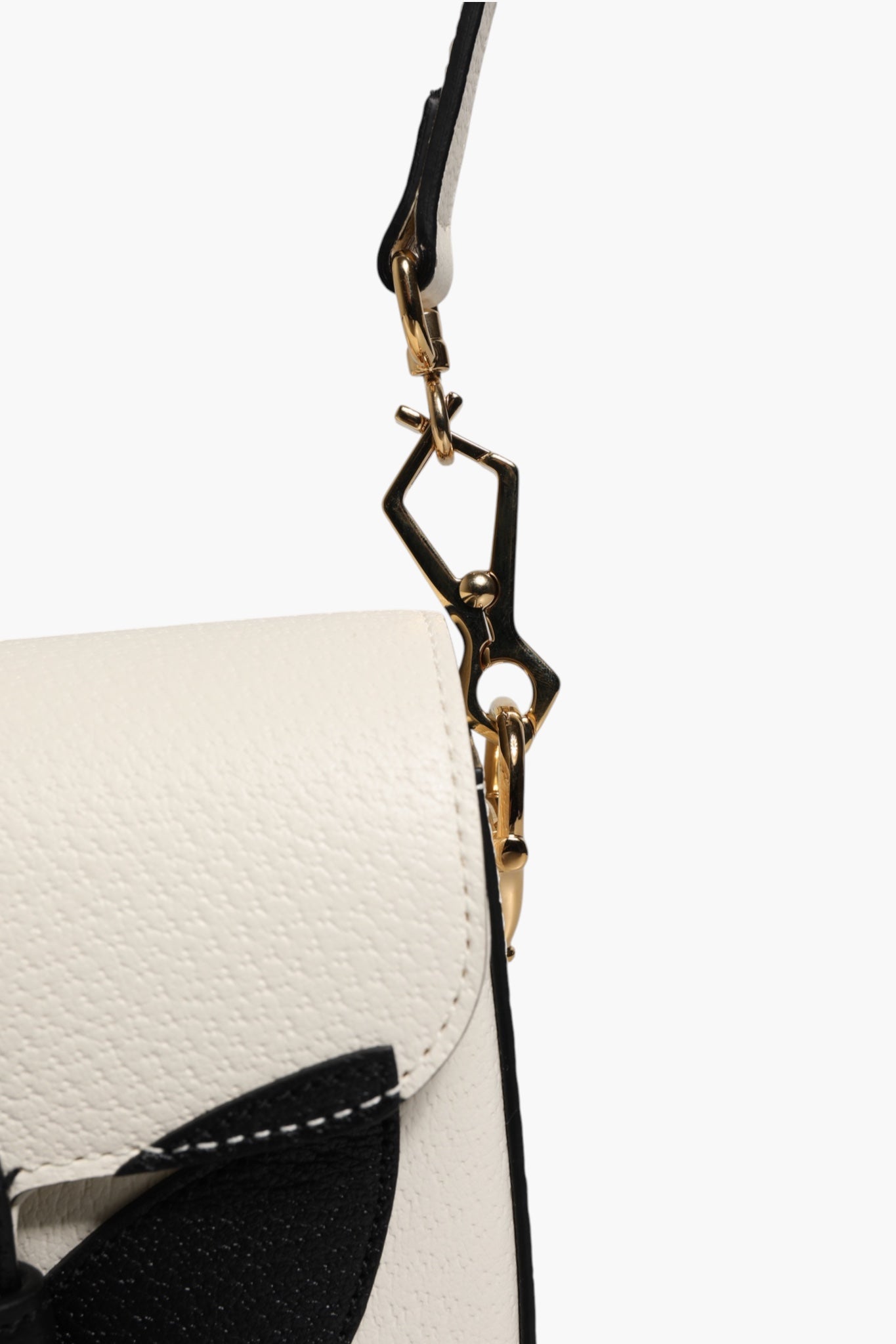 Gucci Gucci x Adidas Horsebit 1955 White Black Calfskin Leather Shoulder Women's Bag (Pre-Owned)