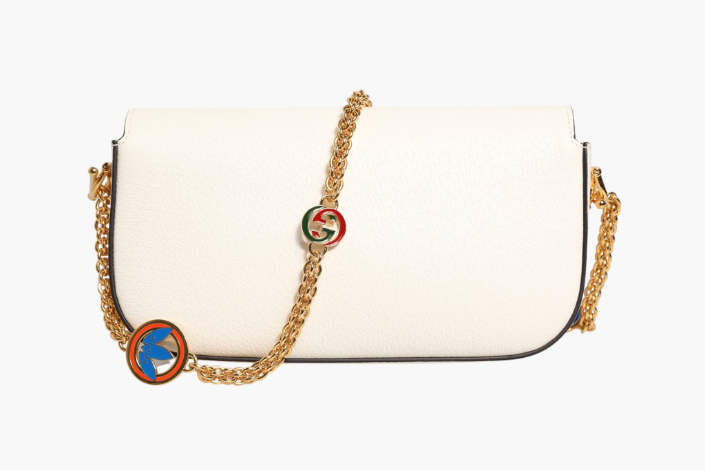 Gucci Gucci x Adidas Horsebit 1955  White Black Calfskin Leather Shoulder Women's Bag (Pre-Owned)