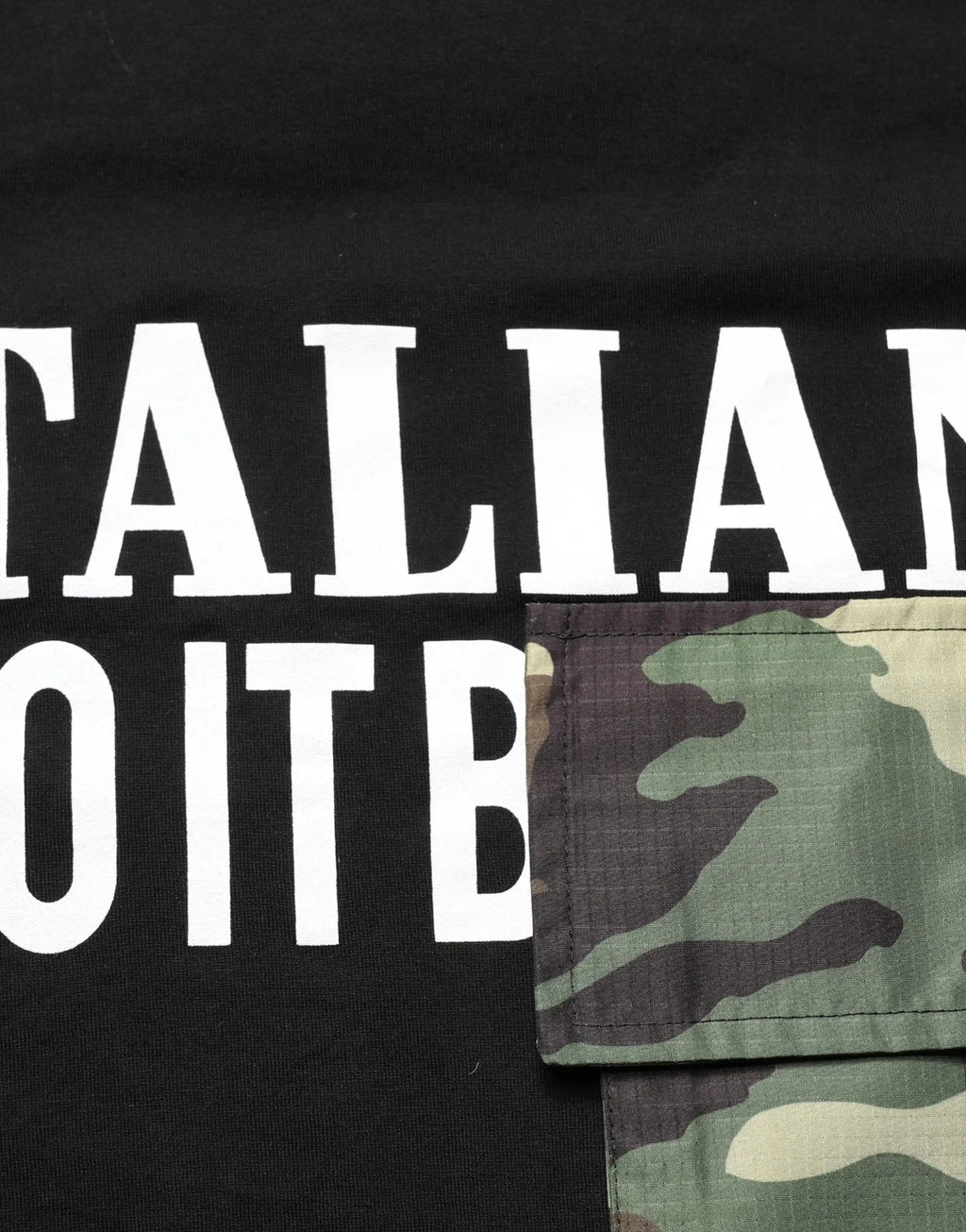 Dolce & Gabbana Black Camouflage Graphic Cotton Crewneck T-shirt