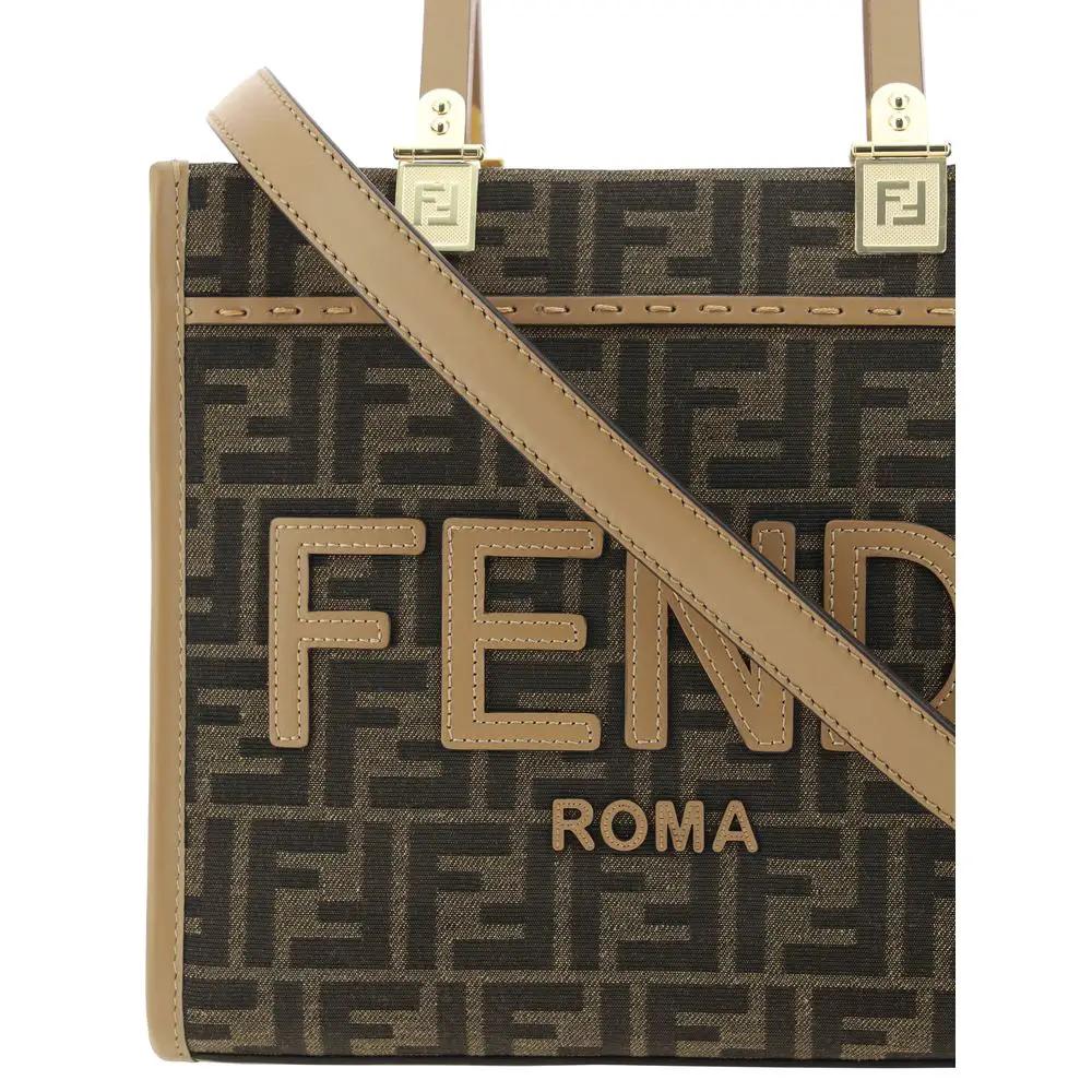 Fendi Brown Polyester Shoulder Bag