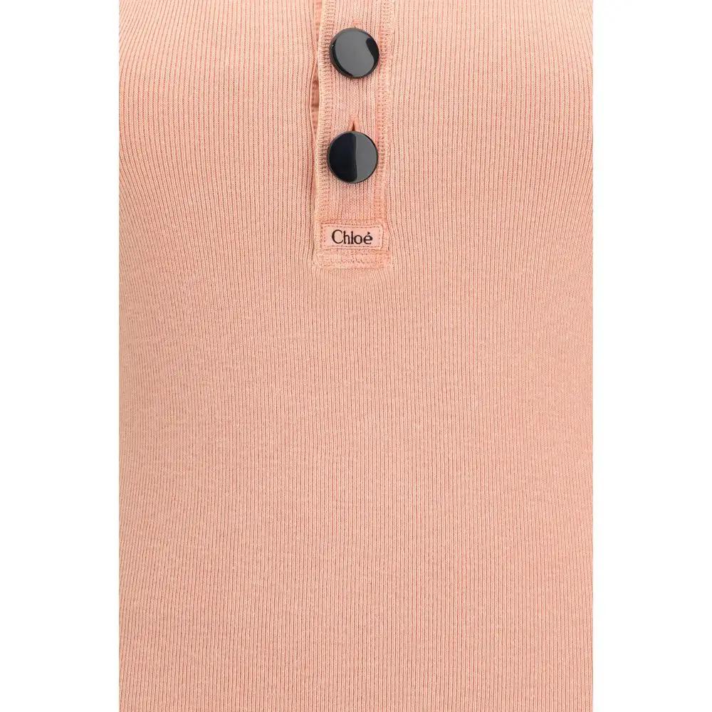 Chloé Multicolor Cotton Sleeveles T-Shirt