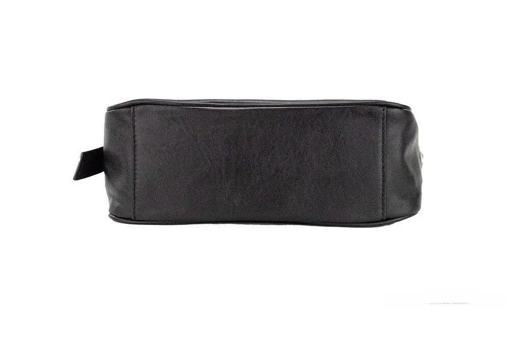 Marc Jacobs Tempo Small Black Smooth Leather Hobo Convertible Shoulder Bag Purse