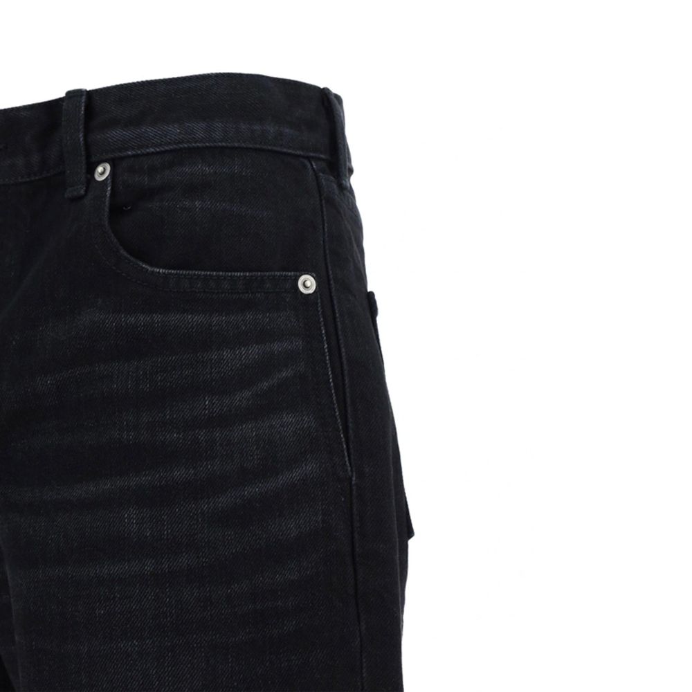 Saint Laurent Black Cotton Straight-Leg Men's Jeans