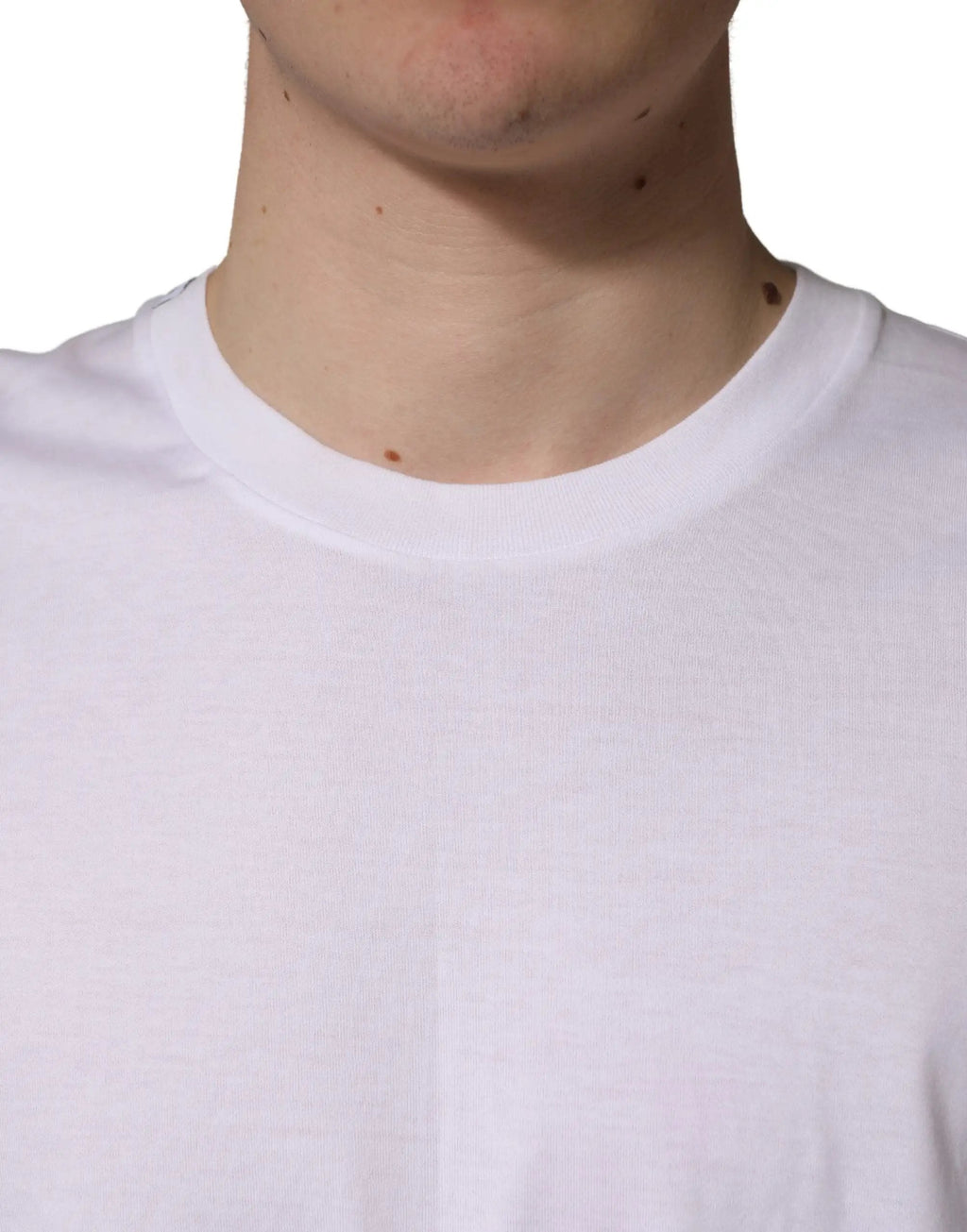 Dolce & Gabbana White Oversized Cotton Men Crew Neck T-shirt