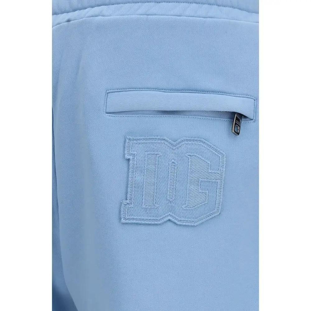 Dolce & Gabbana Blue Cotton Casual Pants