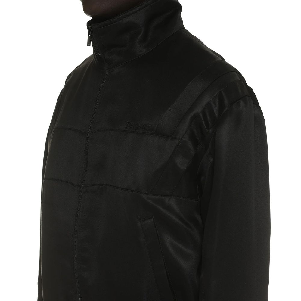 Saint Laurent Black Silk Men's Bomber