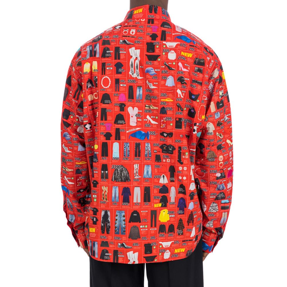 Balenciaga Multicolor Cotton Pattern Men's Shirt