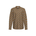 Burberry Brown Cotton Pattern Men's Shirt