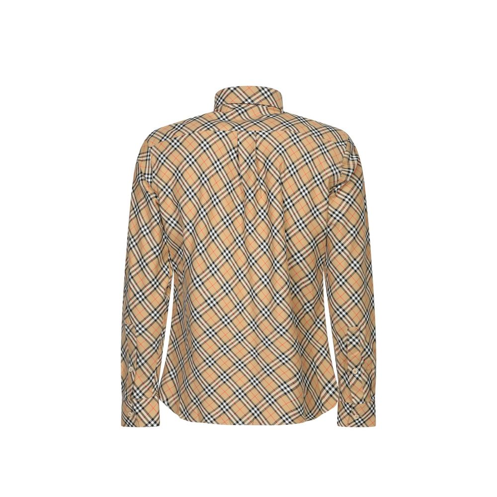 Burberry Beige Cotton Pattern Men's Shirt