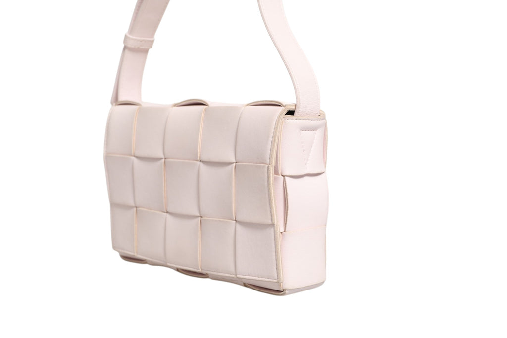 Bottega Veneta Pink Intrecciato Cassette Shoulder Women's Bag