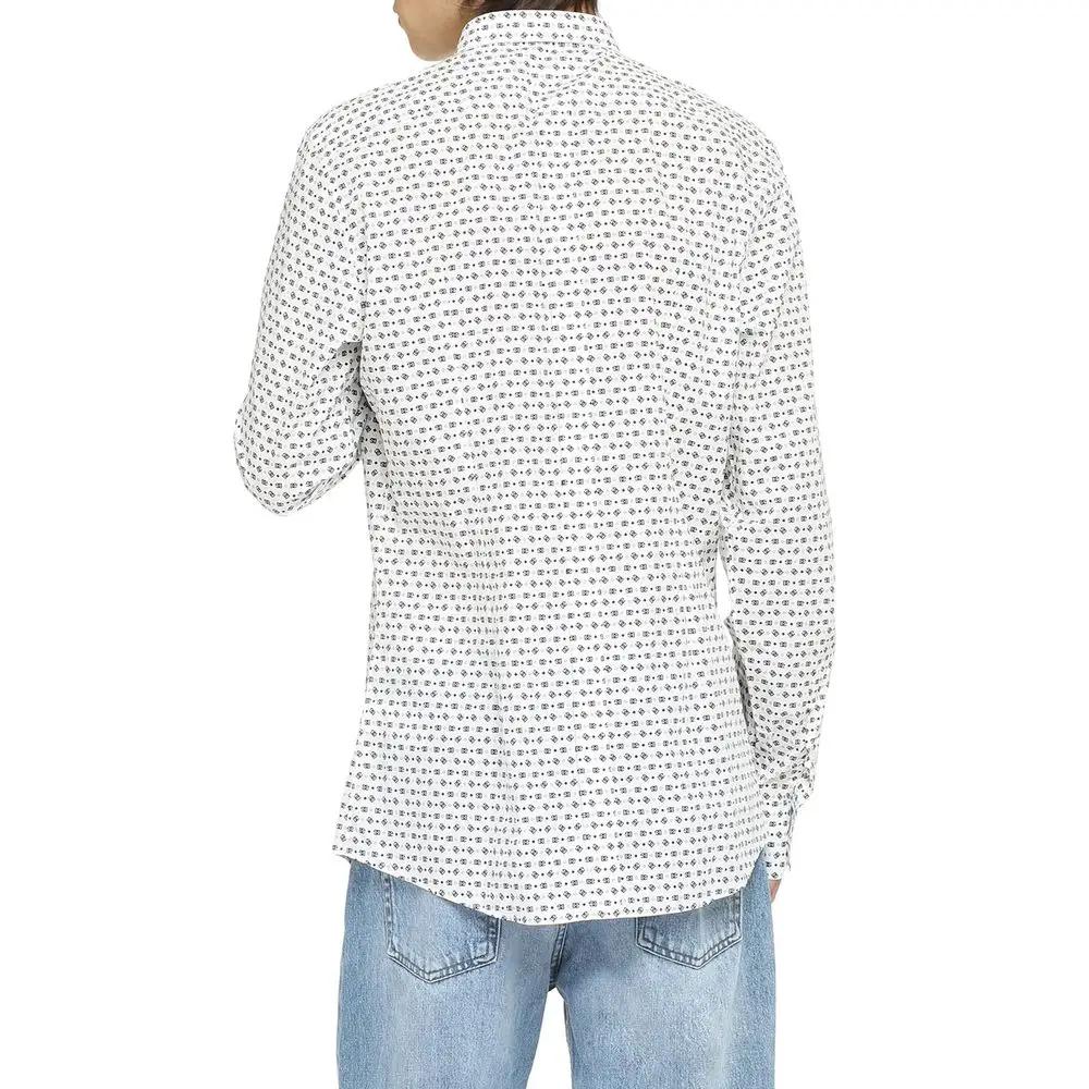 Dolce & Gabbana White Cotton Pattern Shirt
