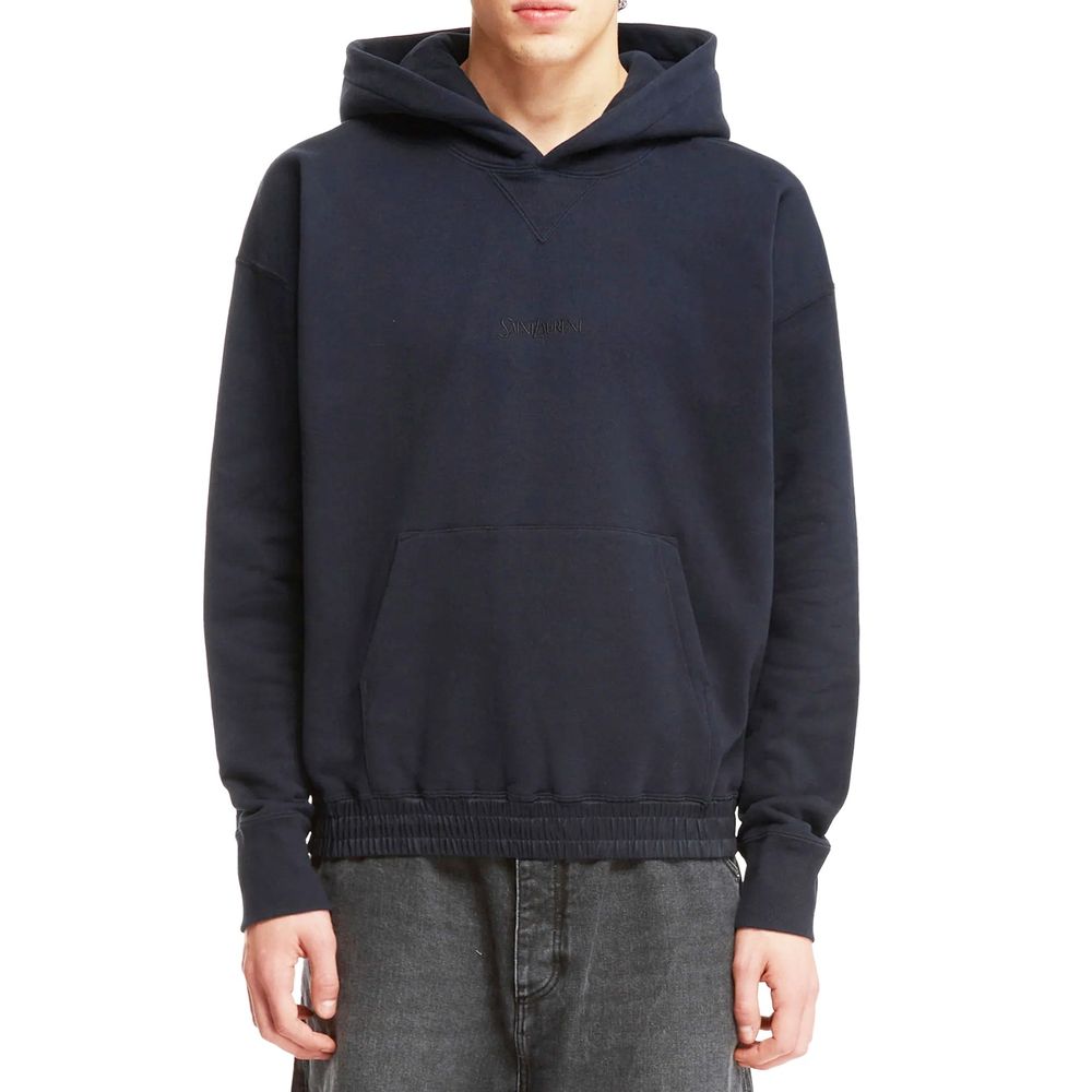 Saint Laurent Blue Cotton Men's Sweatshirt