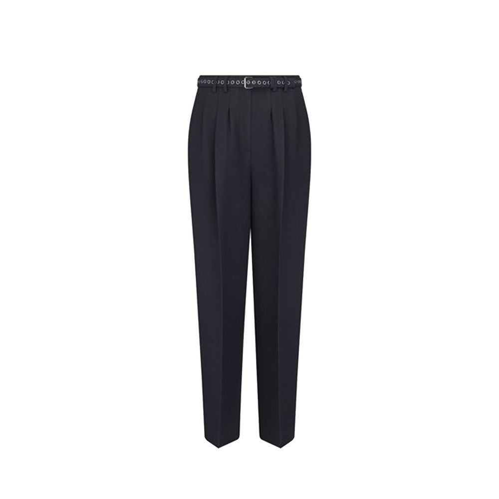 Dior Black Wool Casual Women's Pants
