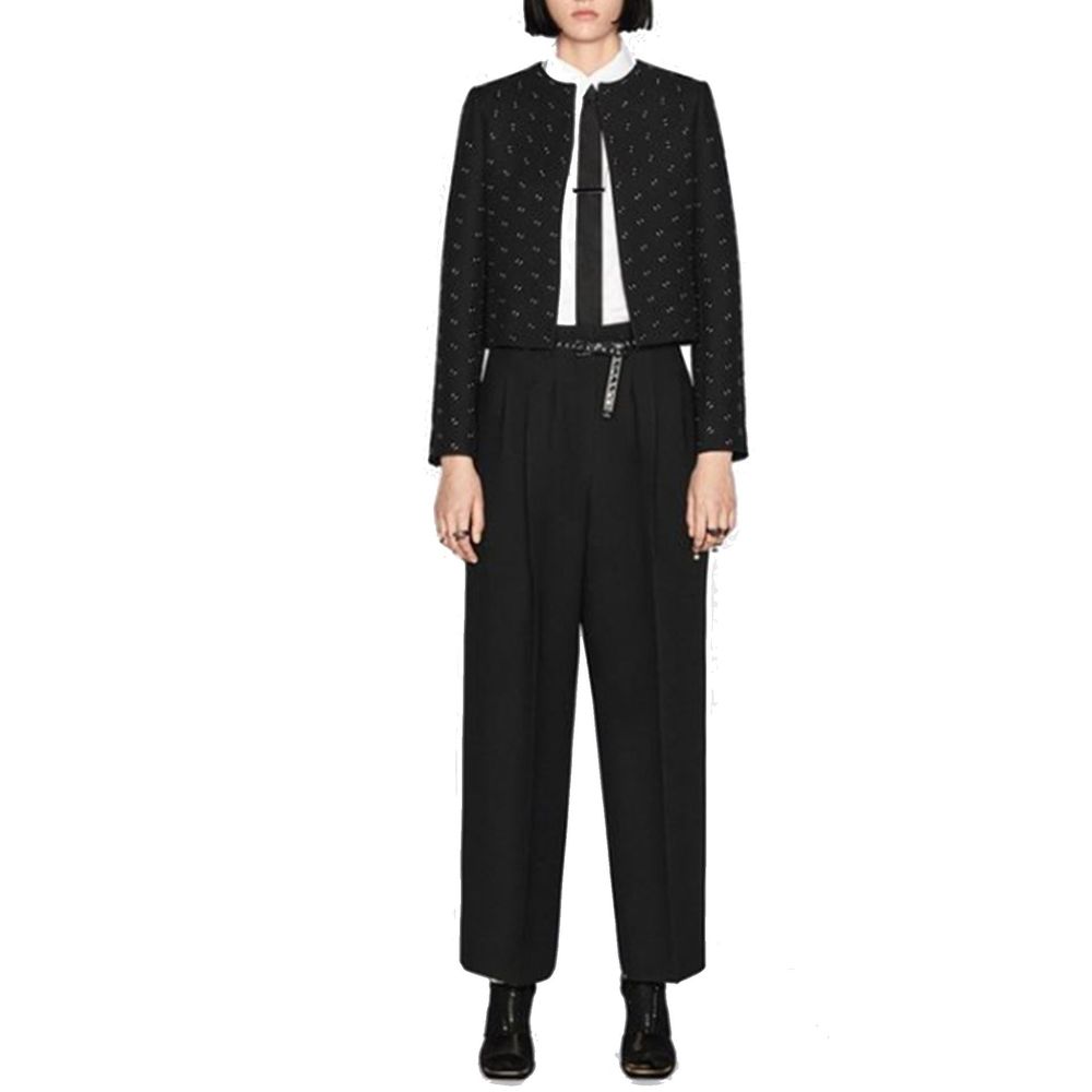 Dior Black Wool Casual Women's Pants