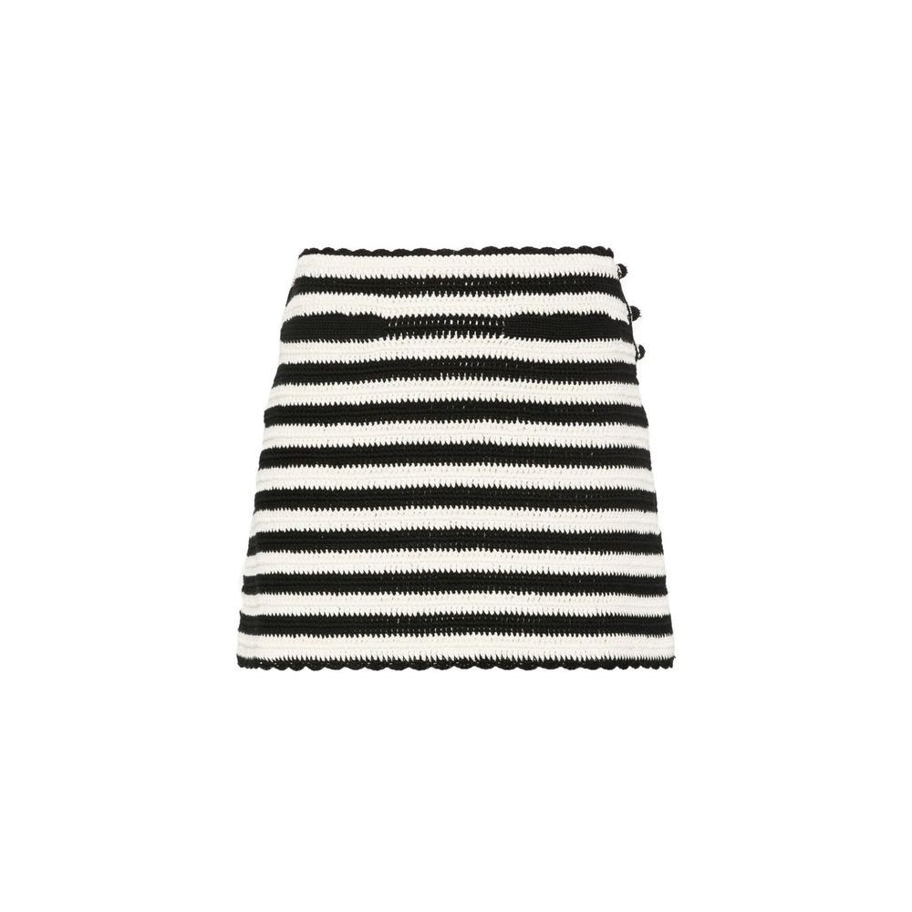 Celine Black Cotton Mini Women's Skirt