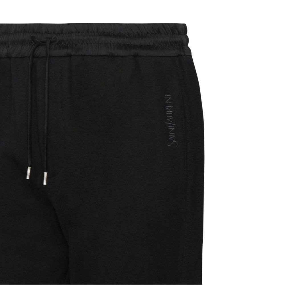 Saint Laurent Black Cotton Joggers (Workout Men's Pants)