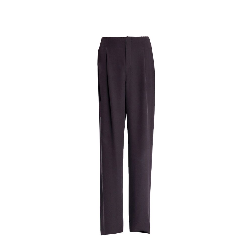 Saint Laurent Brown Silk Dress Men's Pants