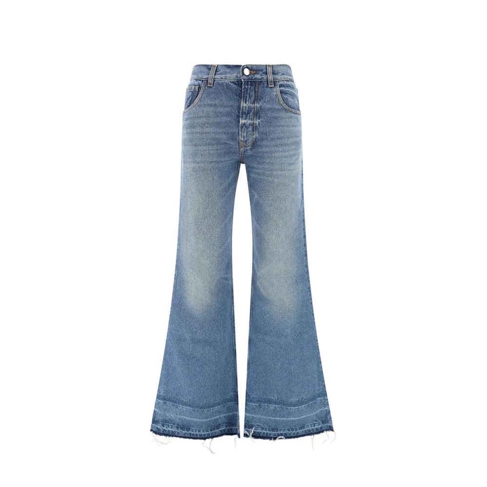 Chloé Blue Cotton Bootcut Women's Jeans