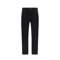 Saint Laurent Black Cotton Straight-Leg Men's Jeans