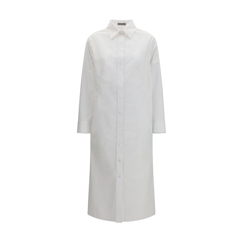 Balenciaga White Cotton Casual Women's Dress