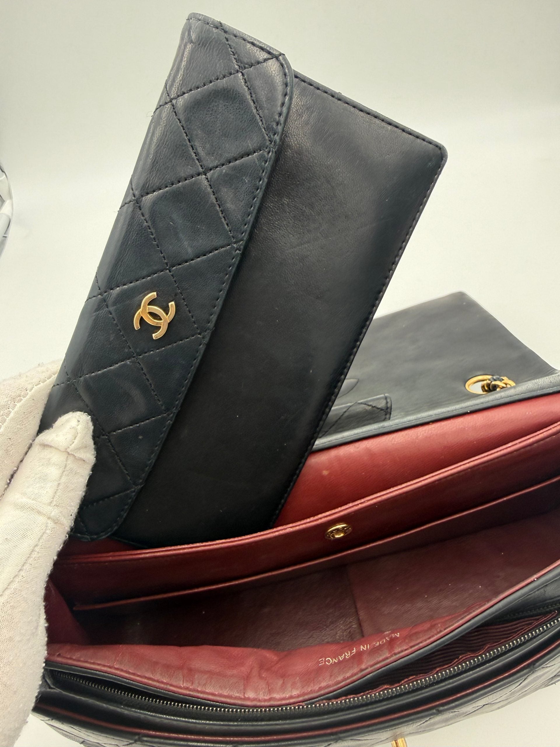 Chanel CHANEL Timeless Classic with Removable Pouch Women's Handbag