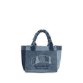 Ganni Blue Cotton Handbag