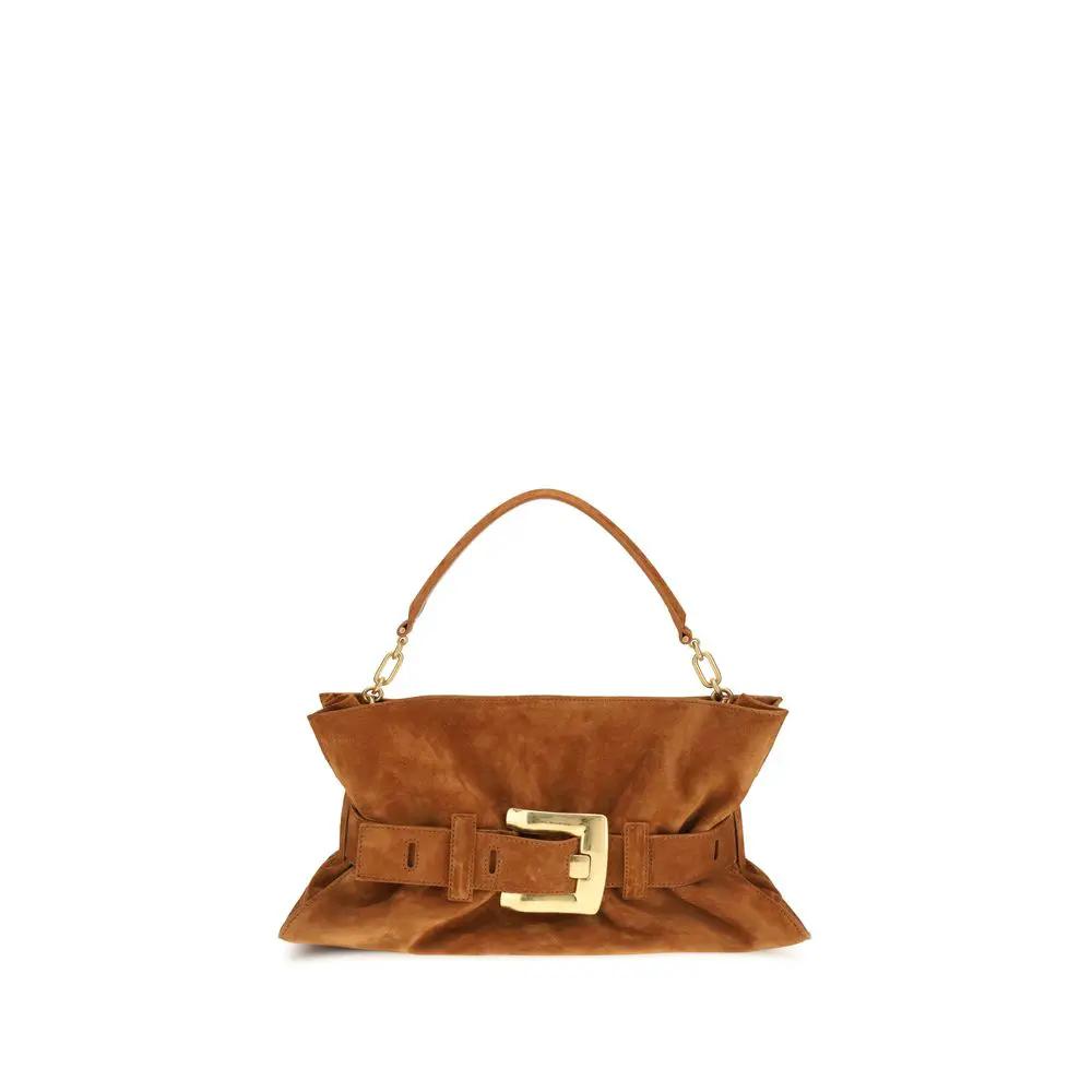 Balmain Brown Calf Leather Bos Taurus Handbag