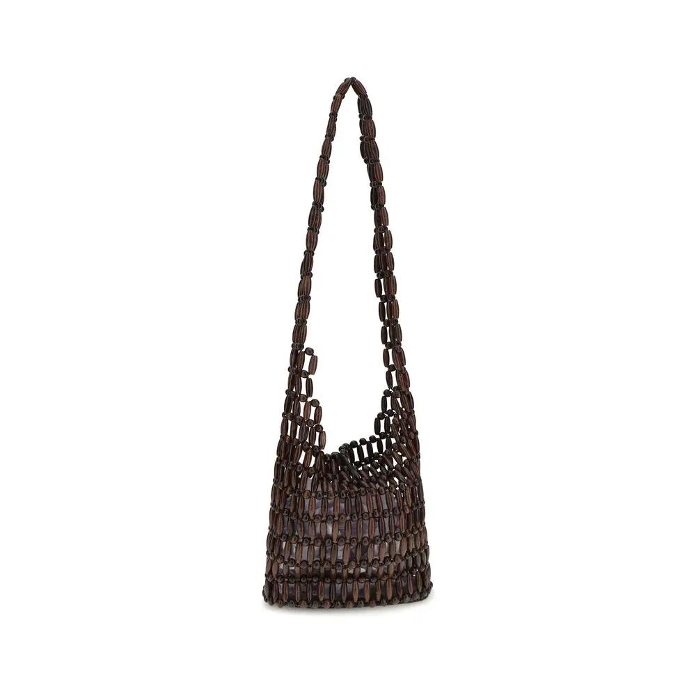 Staud Brown Wood Shoulder Bag