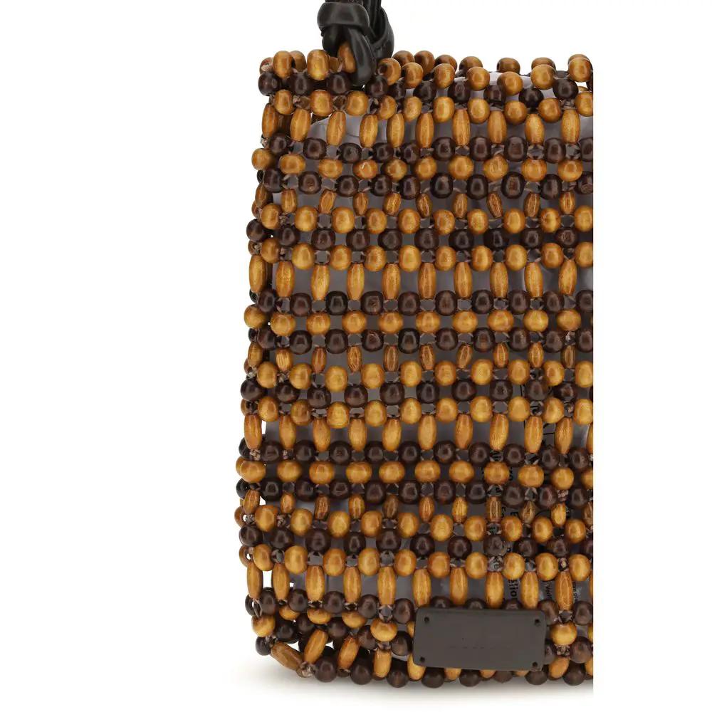 Staud Brown Wood Shoulder Bag