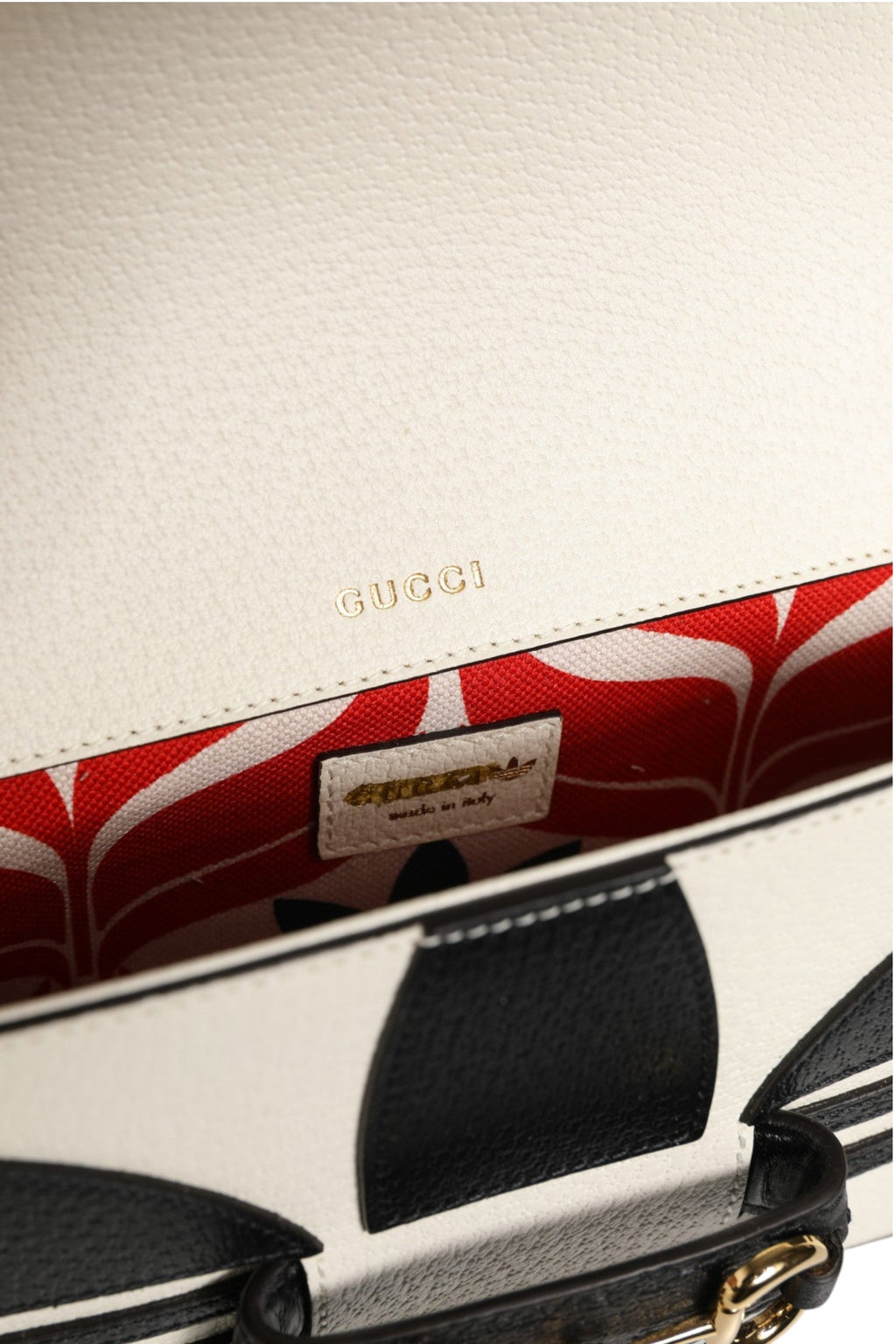 Gucci Gucci x Adidas Horsebit 1955 Shoulder Bag Women's Black/White (Pre-Owned)