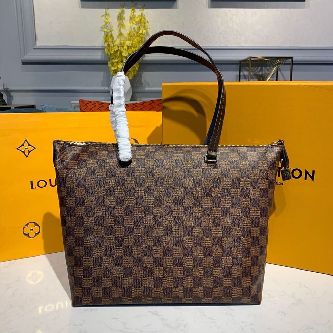 Louis Vuitton Lena MM Damier Ebene Canvas For Women, WoHandbag, Shoulder Bags 13in/33cm Louis Vuitton N41013