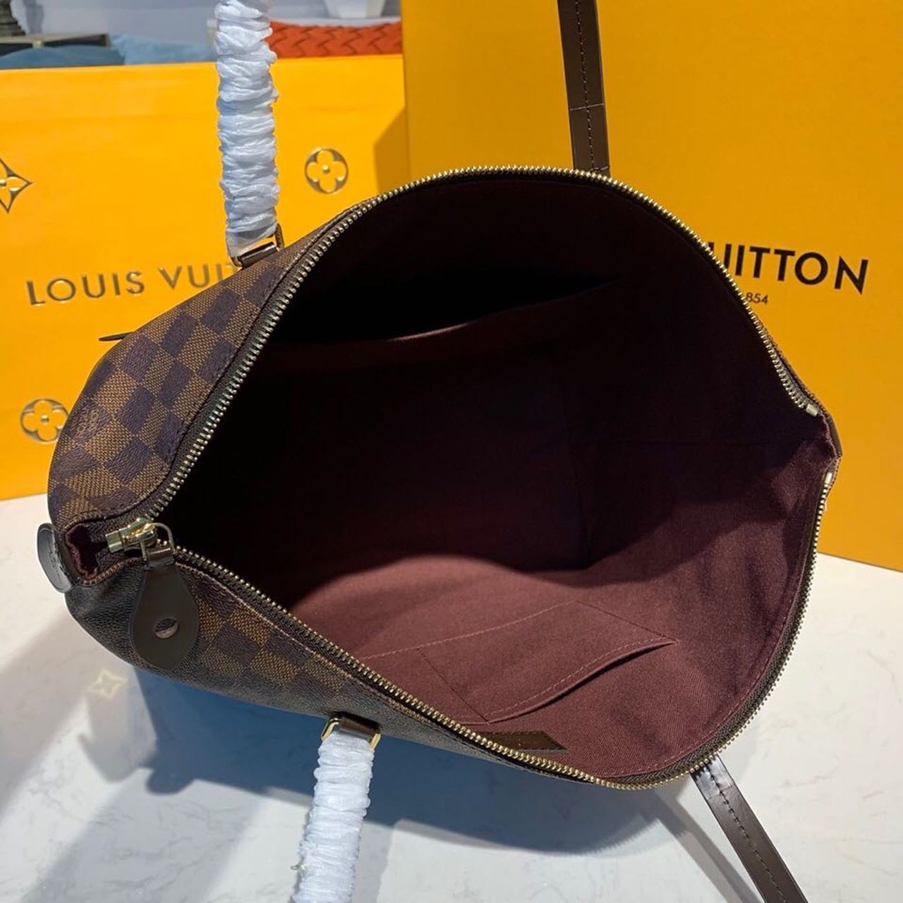 Louis Vuitton Lena MM Damier Ebene Canvas For Women, WoHandbag, Shoulder Bags 13in/33cm Louis Vuitton N41013