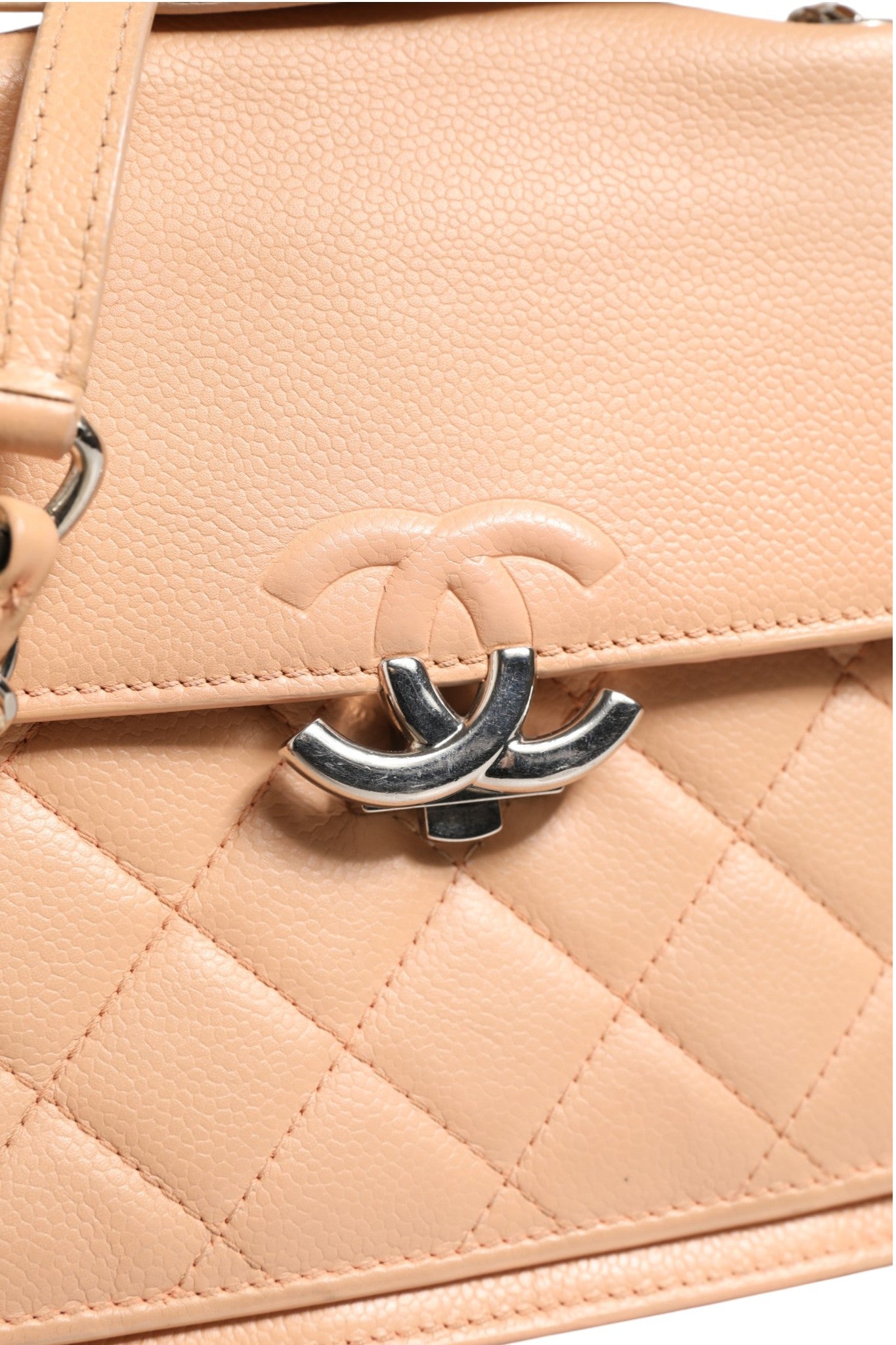Chanel Goatskin Quilted Small CC Box Flap Women's Bag
