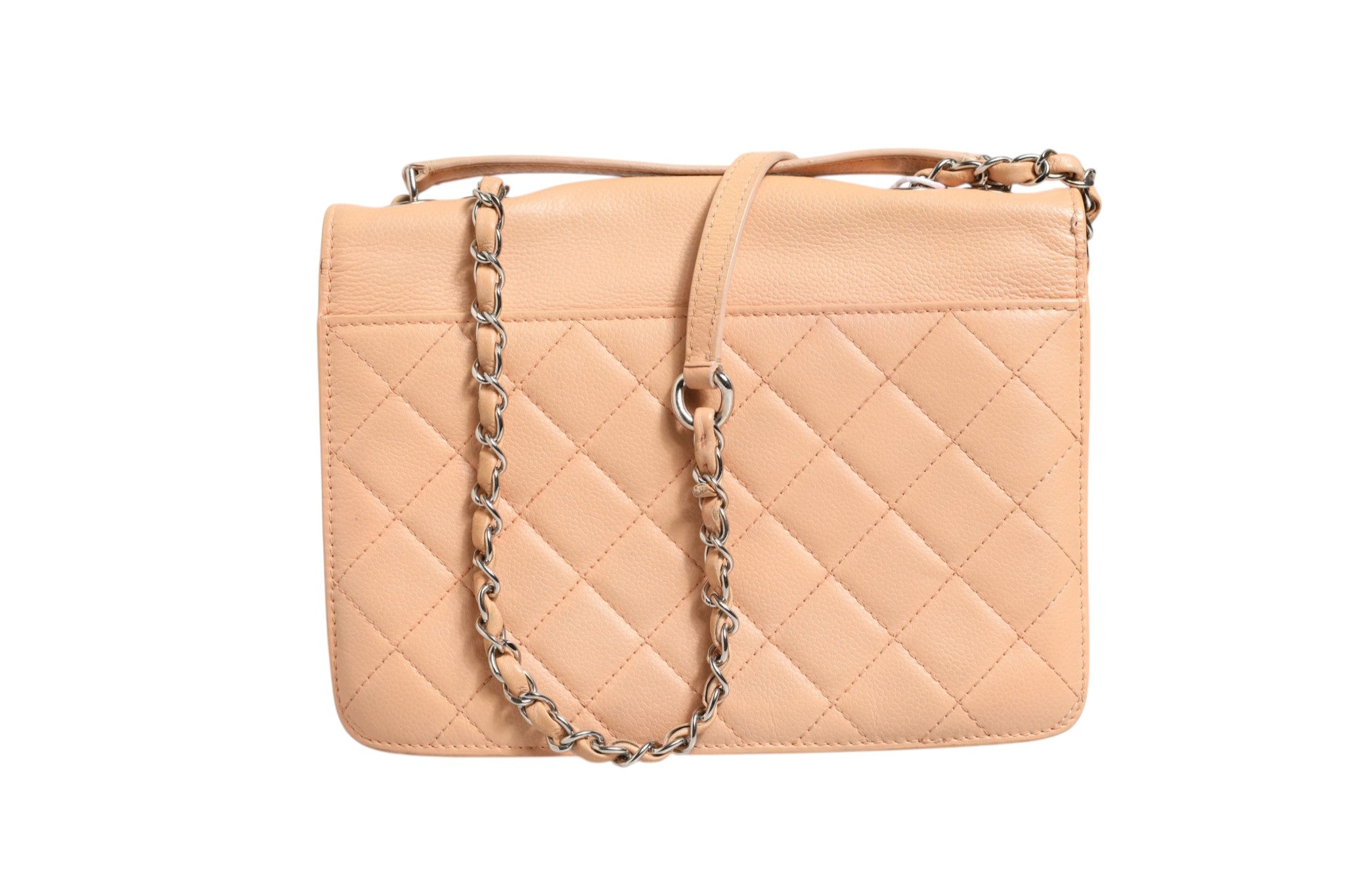 Chanel Goatskin Quilted Small CC Box Flap Women's Bag