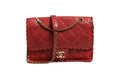 Chanel Mini Flap Bag Lambskin Braided Calfskin Gold Tone Women's Metal