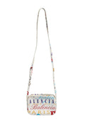 Balenciaga White Graffiti Print Leather Mini City Women's Hand