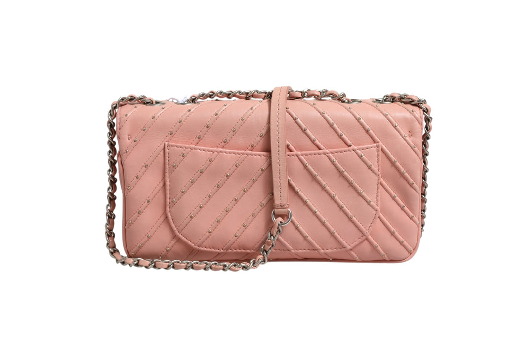 Chanel Small Classic Double Flap Bag Light Pink Women's Chevron