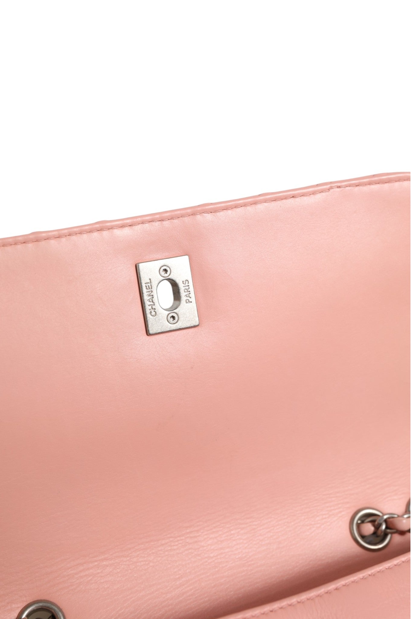 Chanel Small Classic Double Flap Bag Light Pink Women's Chevron