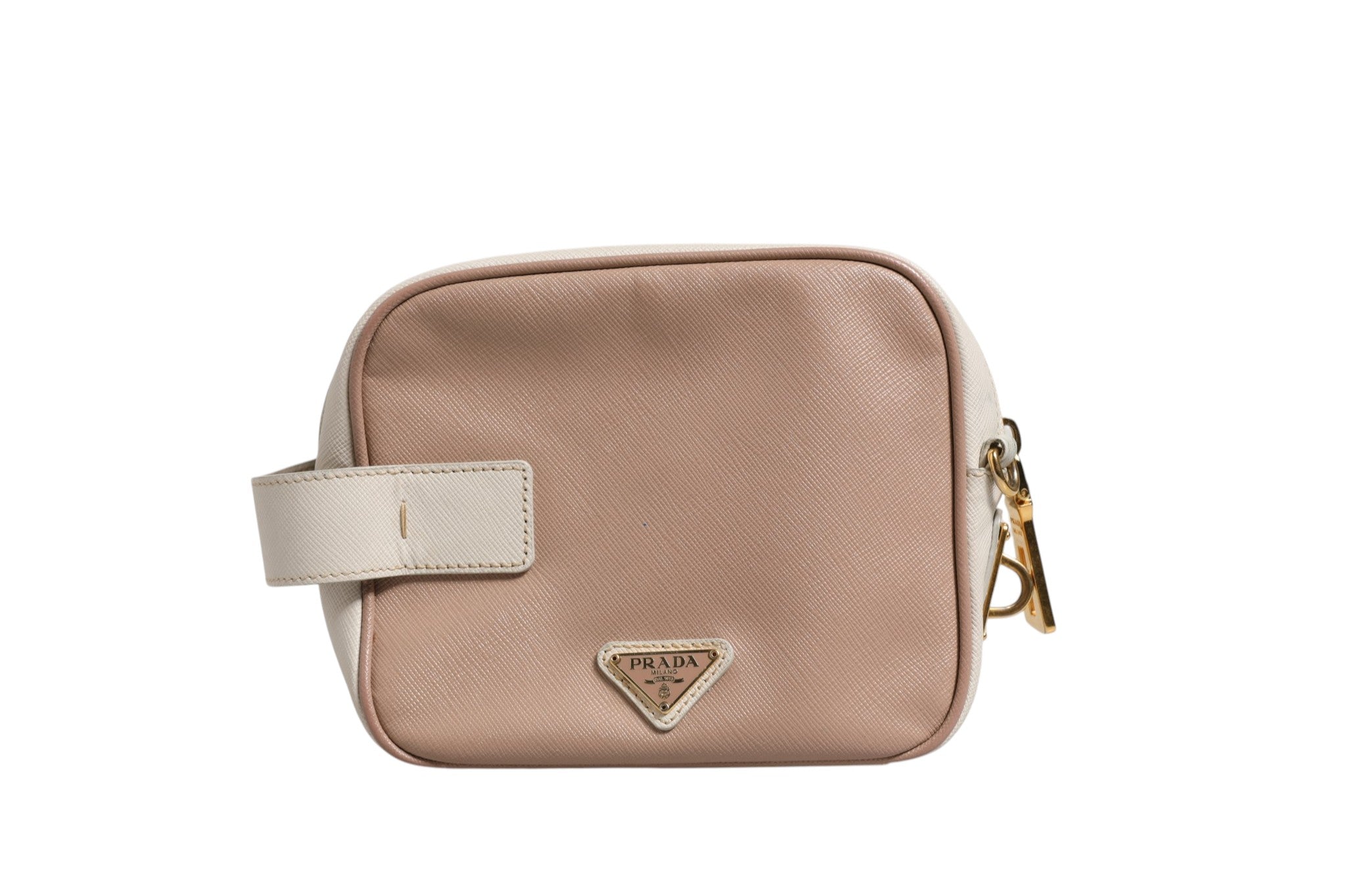 Prada Clay Gray Small Leather Shoulder Women's Bag